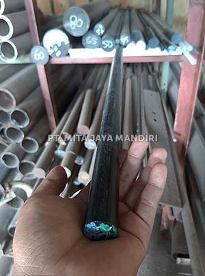 Supplier Nylon PE Rod hitam Diameter 15mm panjang 10cm