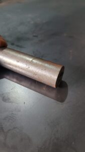 Detail permukaan besi as bulat ST41